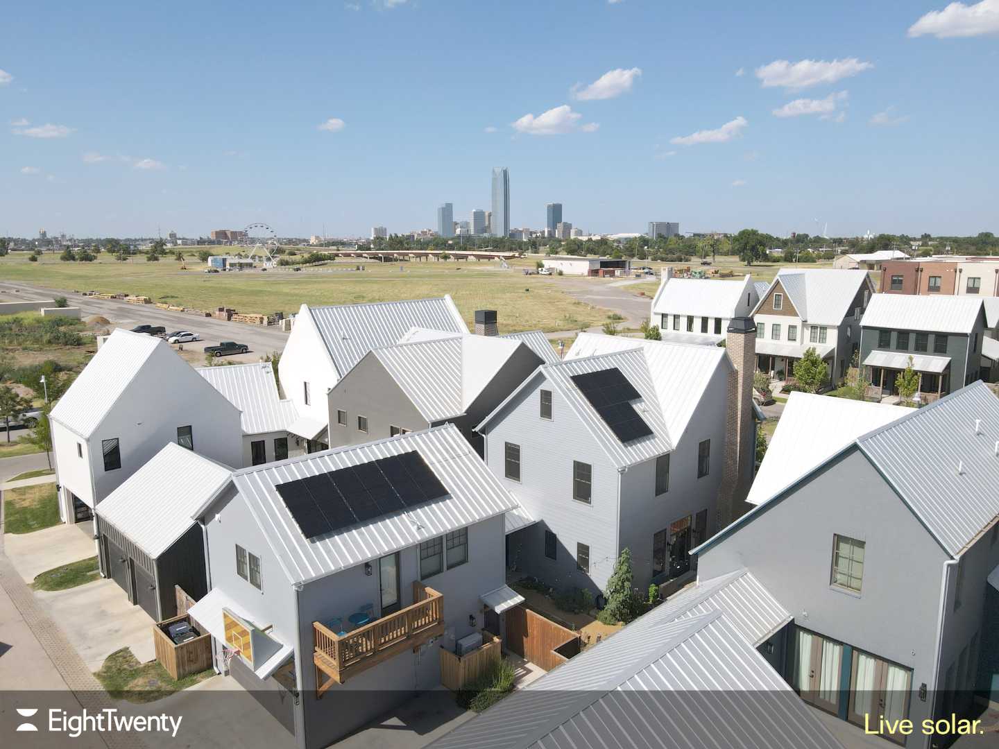 EightTwenty Solar Panels on a Home in the Wheeler District OKC