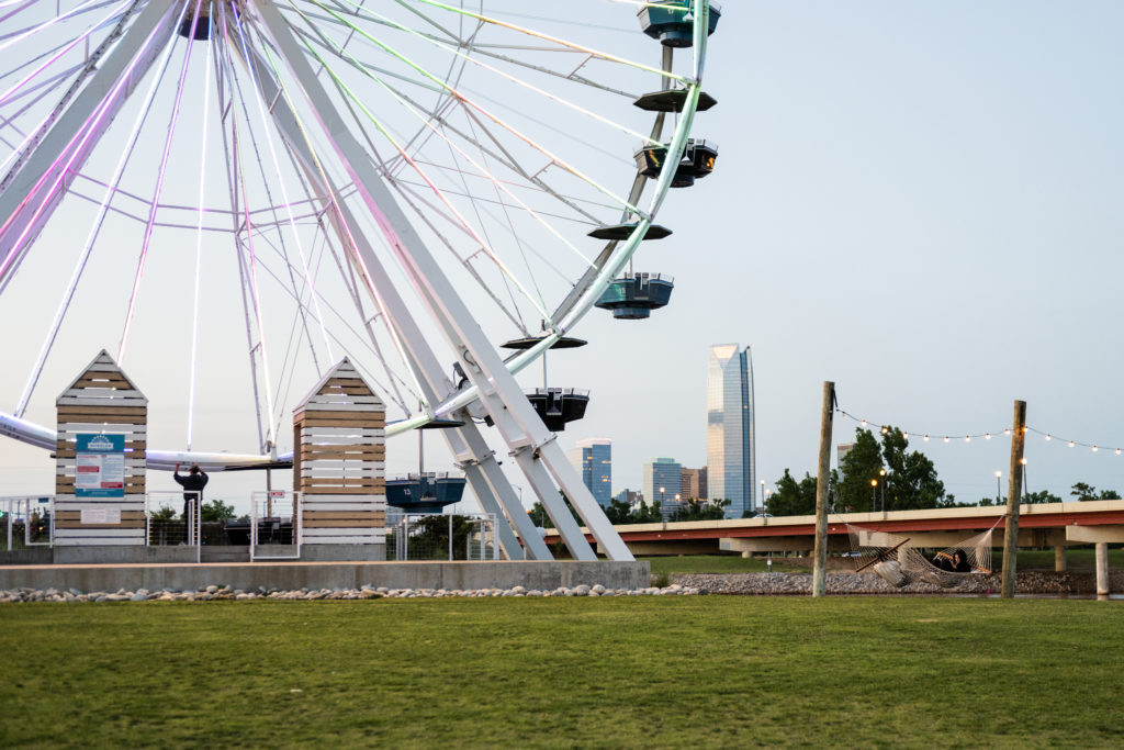 Wheeler District Ferris Wheel on the Oklahoma River OKC